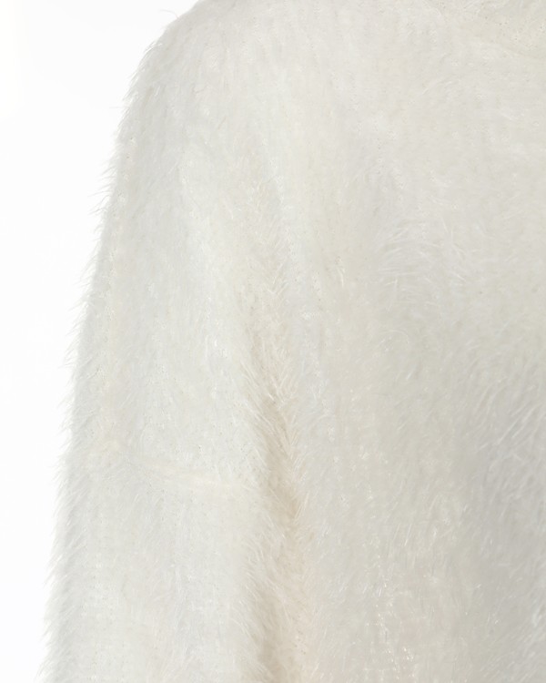 Christmas Sequins Long Sleeve Fluffy Sweater Dress