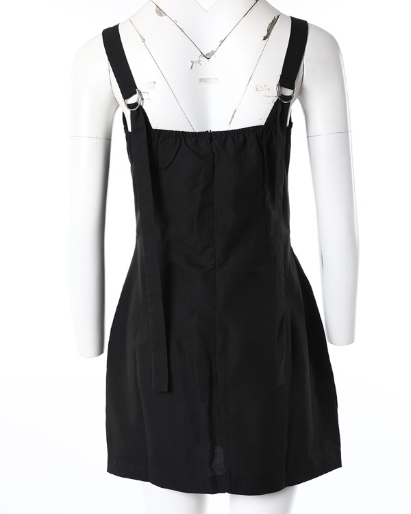 Butterfly Embroidery Sleeveless Casual Dress