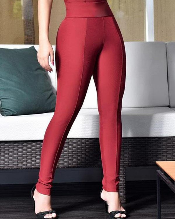 Cold Shoulder Skinny Jumpsuit