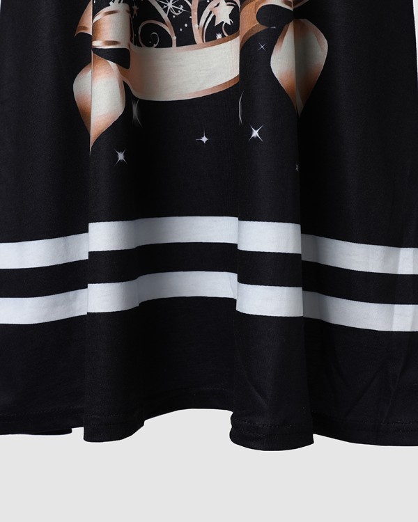 Christmas Tree Print Casual Dress