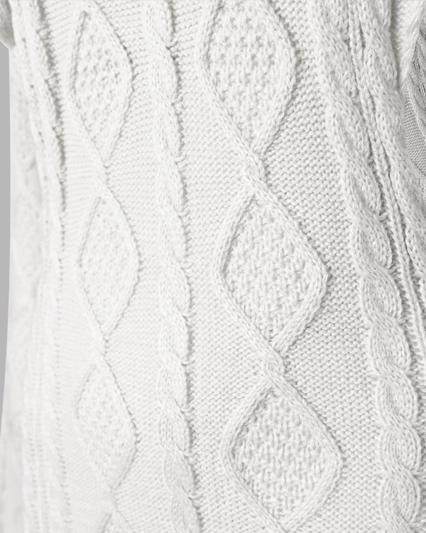 Backless Mock Neck Braided Bodycon Sweater Dress